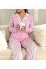 Kadın Çizgili Pijama Takımı