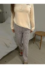 Kadın Pijama Takımı Leopar Desen