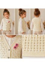 KIZ BEBEK&ÇOCUK TRİKO YELEK ÇİÇEK DETAYLI KABARTMA MODEL 1-4 yaş - Görsel 10