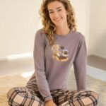 Kadın Baskılı Pijama Takımı